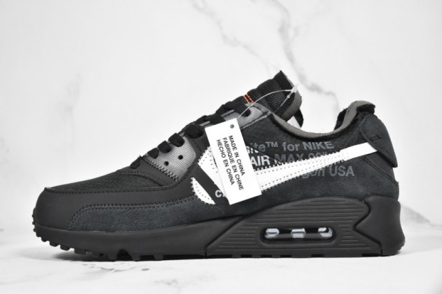 off white x air max 90 black