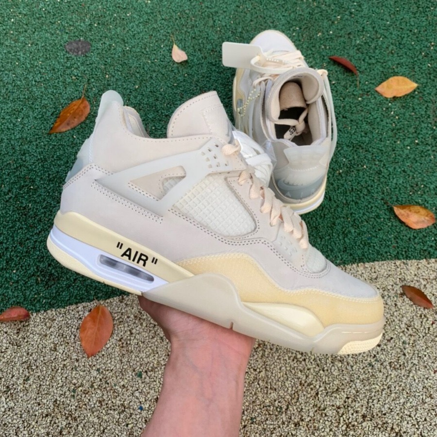 Off-White x Wmns Air Jordan 4 SP 'Sail' - SneakerCharter.com