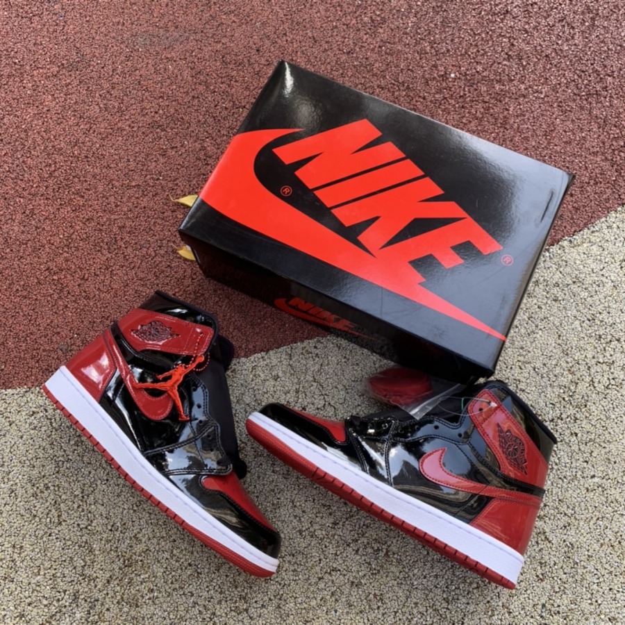 Air Jordan 1 Retro High OG Patent 'Bred' - SneakerCharter.com
