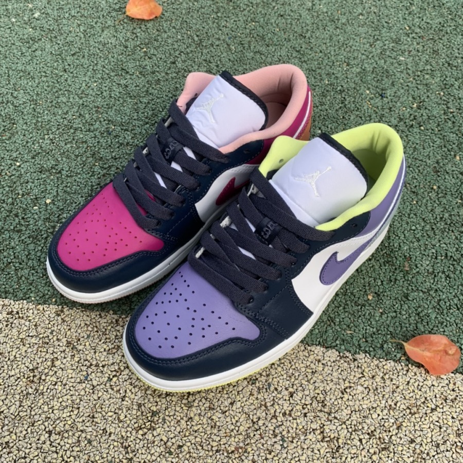 Wmns Air Jordan 1 Low Se Mismatched Purple Magenta