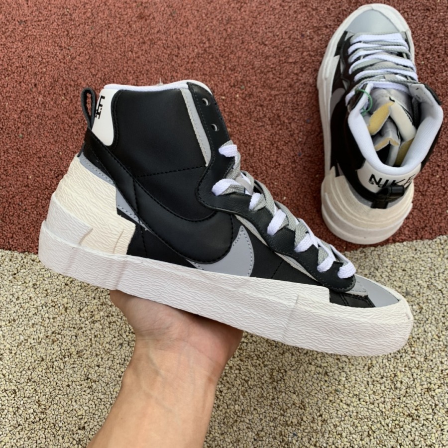 sacai x blazer mid black grey