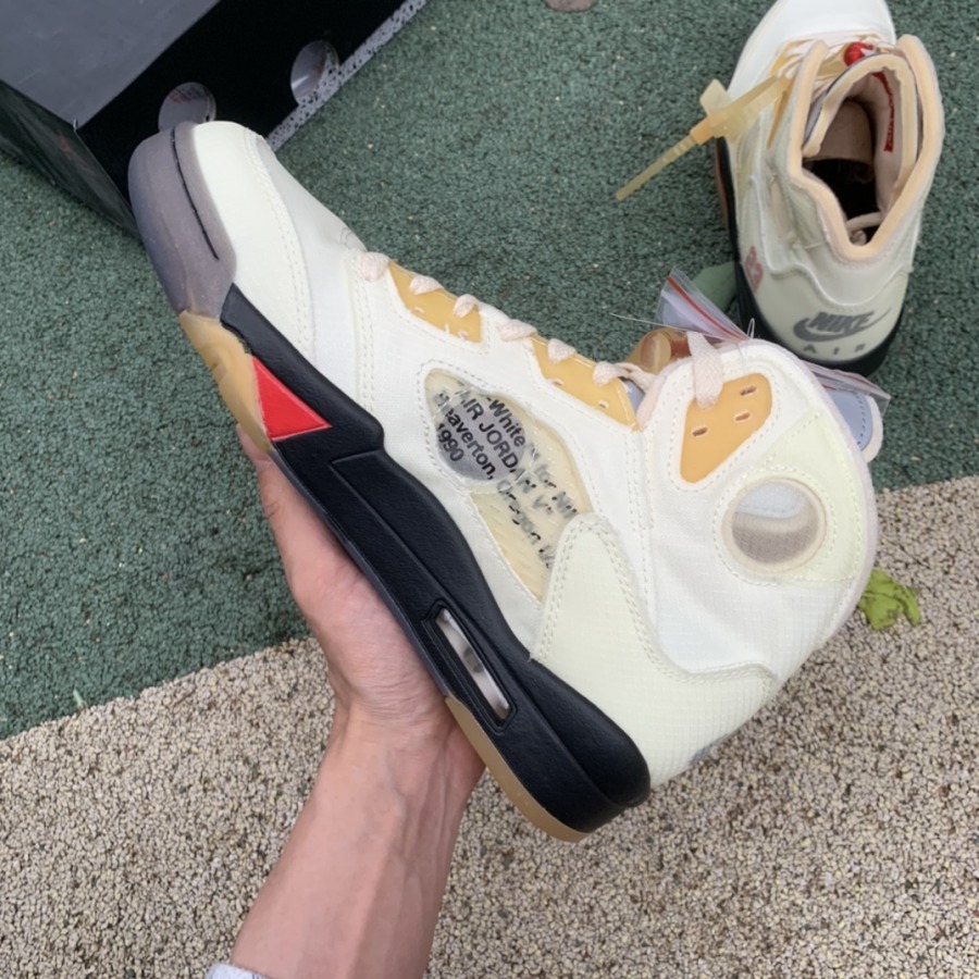 off white air jordan 5 sp sail
