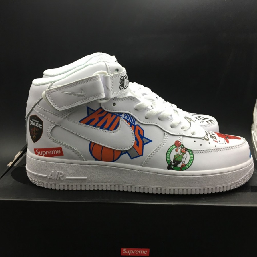 Supreme X Nba X Air Force 1 Mid 07 'white' - Sneakercharter.com