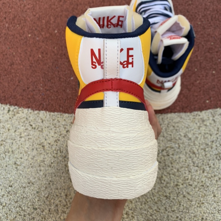 sacai blazer mid maize navy