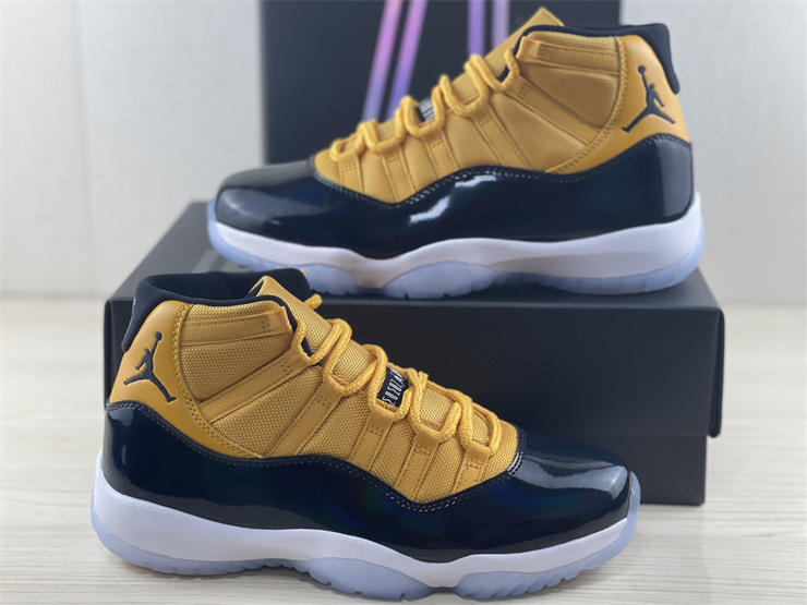 jordan 11 black and yellow