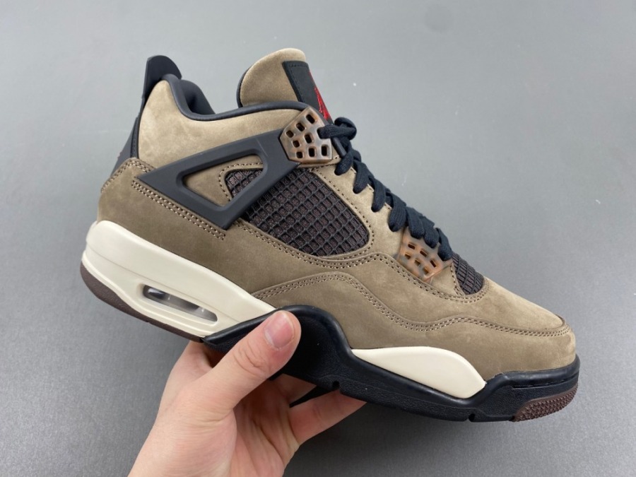 travis scott jordan 4 olive green